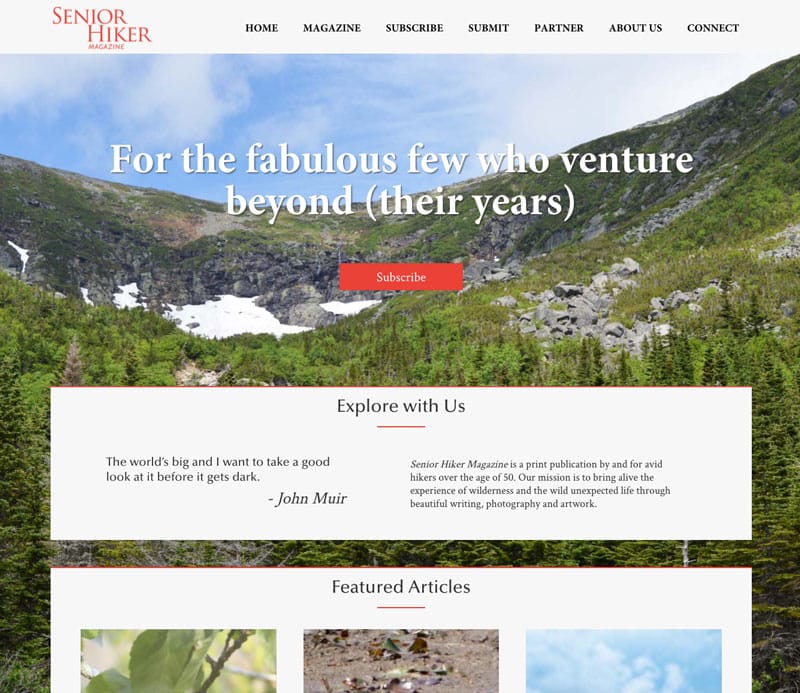 Senior Hiker Magazine Website Launches