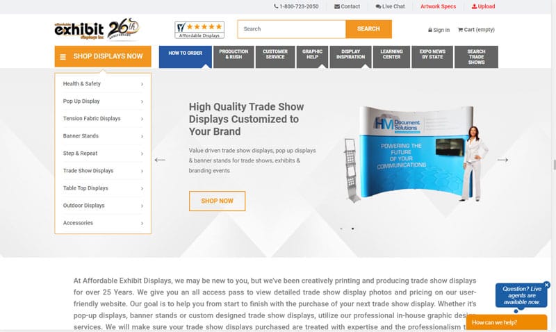 Affordable Exhibit Displays